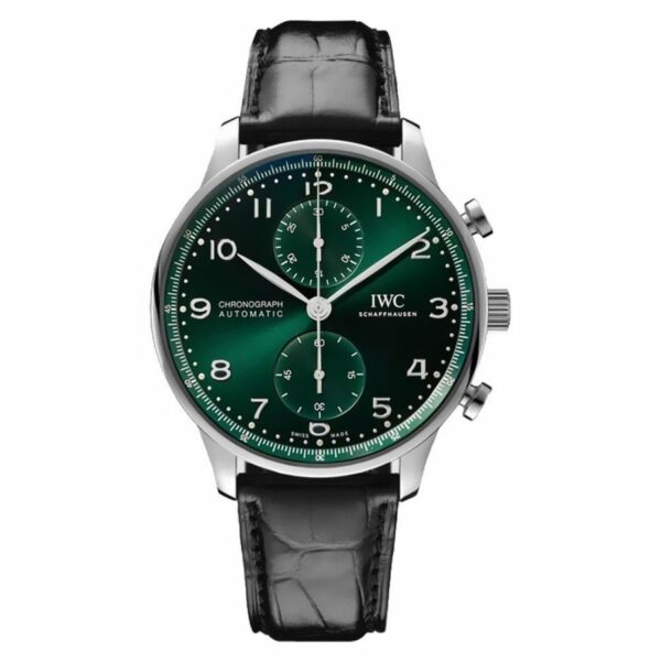 iw371615 iwc portugieser chronograph green dial mens watch 9984 foehh 1