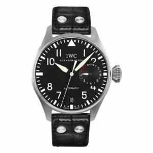 iw500901 iwc big pilots watch for men automatic movement black dial black strap 3051 skpxh