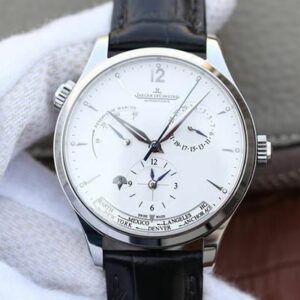 jaeger lecoultre master geographic steel 1428421 silver dial mens watch 6397 mrxqe
