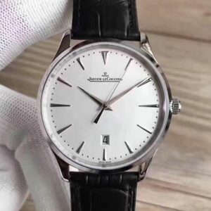 jaeger lecoultre master ultra thin date 1288420 silver dial mens watch 1204 pc9su