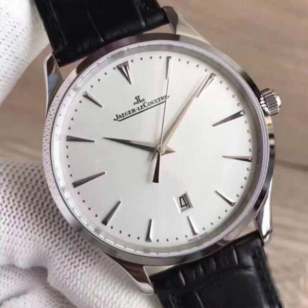 jaeger lecoultre master ultra thin date 1288420 silver dial mens watch 2893 fnk5m