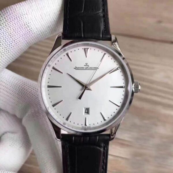 jaeger lecoultre master ultra thin date 1288420 silver dial mens watch 6811 giu6x