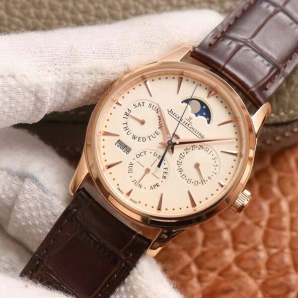jaeger lecoultre master ultra thin moon perpetual calendar 1302520 v9 rose gold case mens watch 1517 pxbfx