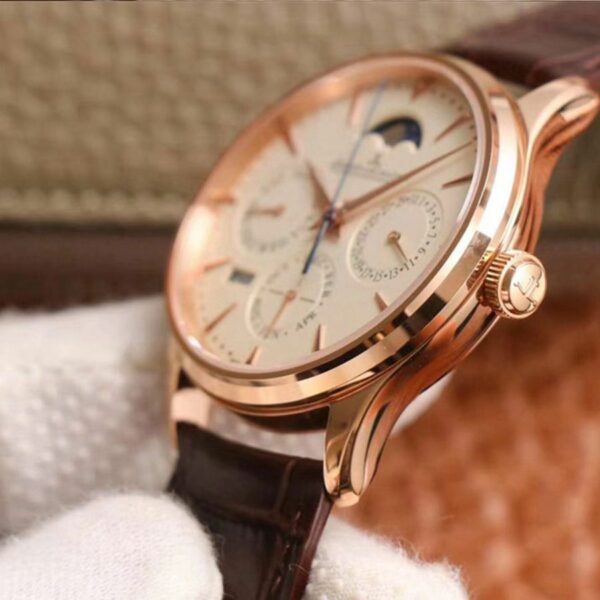 jaeger lecoultre master ultra thin moon perpetual calendar 1302520 v9 rose gold case mens watch 7072 esz3l