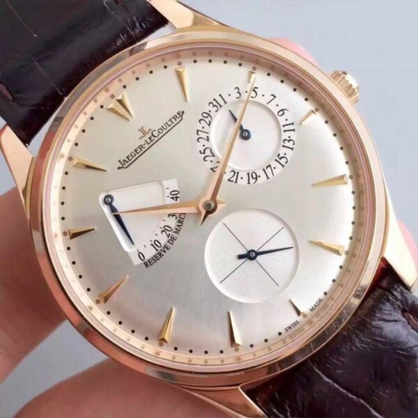 jaeger lecoultre master ultra thin reserve de marche 1372520 silver dial mens watch 8199 1szfl