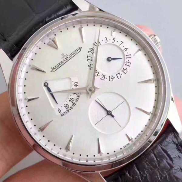 jaeger lecoultre master ultra thin reserve de marche 1378420 silver dial mens watch 1372 hfdwx