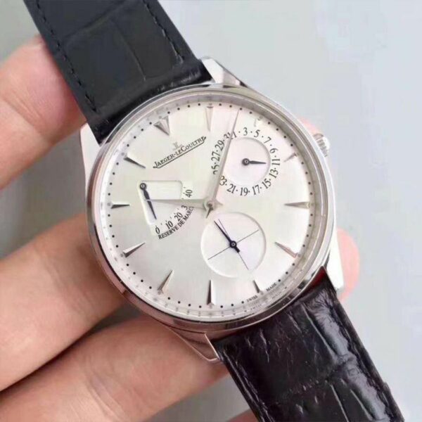 jaeger lecoultre master ultra thin reserve de marche 1378420 silver dial mens watch 6803 hi5nk