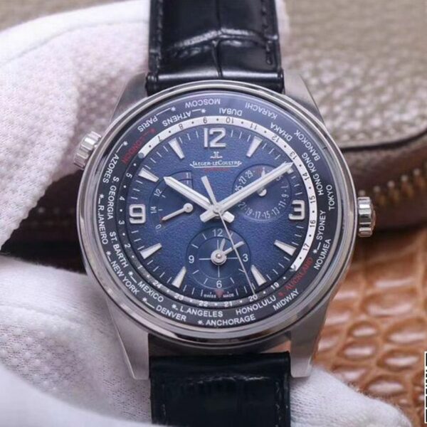 jaeger lecoultre polaris geographic wt 904847z blue black gradient dial mens watch 2334 3qfkr