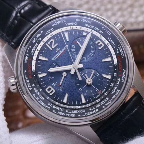 jaeger lecoultre polaris geographic wt 904847z blue black gradient dial mens watch 6151 c0gwk