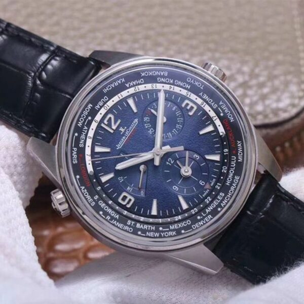 jaeger lecoultre polaris geographic wt 904847z blue black gradient dial mens watch 9305 bhlqi