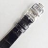 jaeger lecoultre rendez vous 3612420 black leather strap white dial ladies watch 7432 xn8og