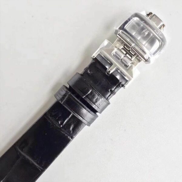 jaeger lecoultre rendez vous 3612420 black leather strap white dial ladies watch 7432 xn8og