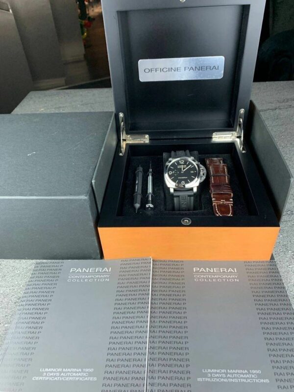 panerai luminor marina 1950 pam351 vsf ss black dial p9000 watch 2234 je8kp