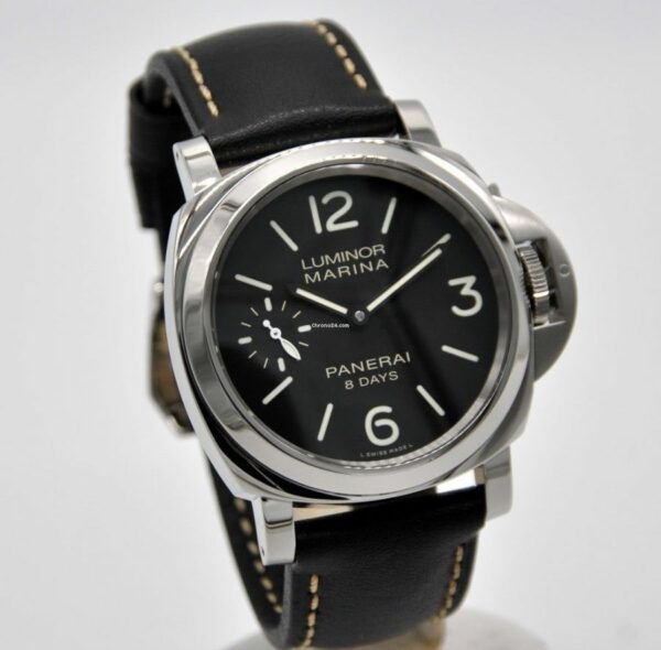 panerai luminor marina 8 days pam 510 zf ss black dial p5000 watch 7942 br3av