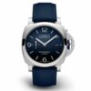 panerai luminor marina pam1157 w ttf ss blue dial blue nylon strap p9010 watch 9336 fajkv 1