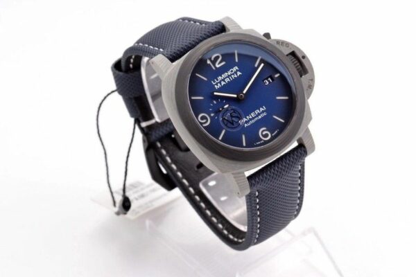 panerai luminor marina pam1663 vsf carbotech blue dial p9010 watch 1791 d5le6