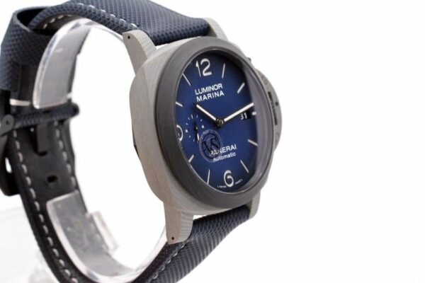 panerai luminor marina pam1663 vsf carbotech blue dial p9010 watch 4490 rpkgd