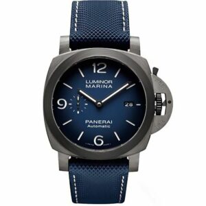 panerai luminor marina pam1663 vsf carbotech blue dial p9010 watch 7518 aculp