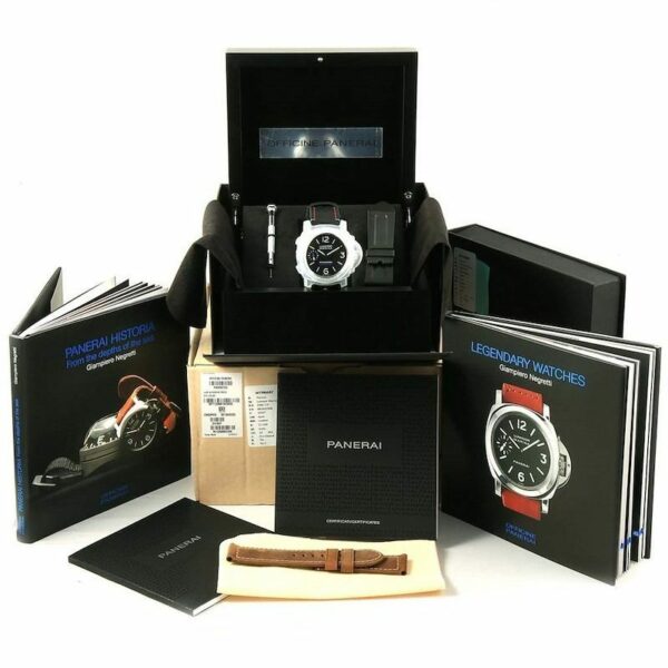 panerai luminor pam724 oracle team usa hwf ss black dial black leather strap 6497 watch 3870 4tznk