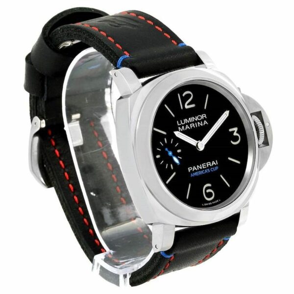 panerai luminor pam724 oracle team usa hwf ss black dial black leather strap 6497 watch 6304 uoksk