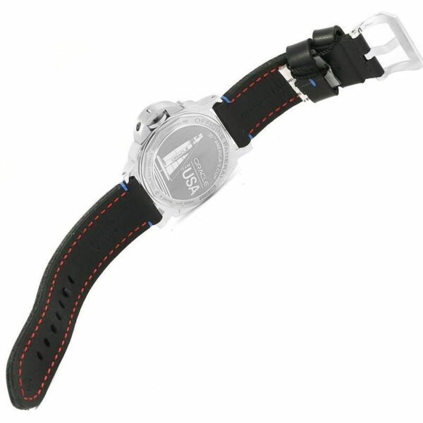 panerai luminor pam724 oracle team usa hwf ss black dial black leather strap 6497 watch 7930 vbzt9