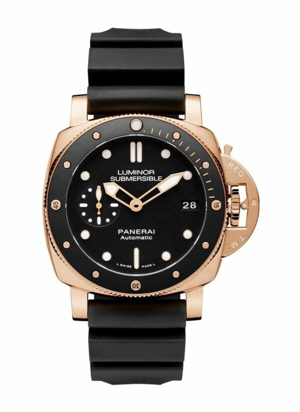 panerai luminor submersible 1950 3 days pam684 zf rose gold 26 ceramic black dial p9010 watch 1011 vyhna