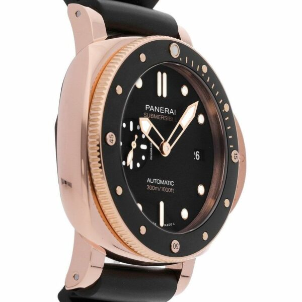 panerai luminor submersible 1950 3 days pam684 zf rose gold 26 ceramic black dial p9010 watch 8682 kua3x