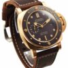 panerai luminor submersible 1950 bronzo pam968 vsf bronze brown dial p9010 v2 free strap watch 1415 pufrt