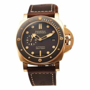 panerai luminor submersible 1950 bronzo pam968 vsf bronze brown dial p9010 v2 free strap watch 1836 xs7fx