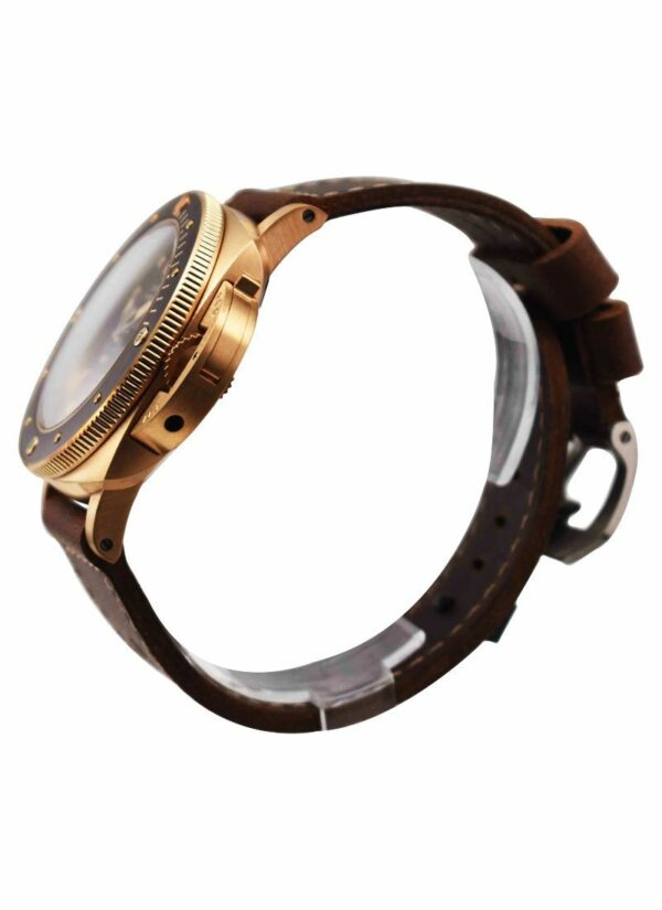 panerai luminor submersible 1950 bronzo pam968 vsf bronze brown dial p9010 v2 free strap watch 9415 nzyew