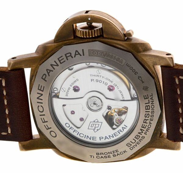 panerai luminor submersible 1950 v bronzo pam968 zf bronze brown dial p9010 watch 6711 5xjh0