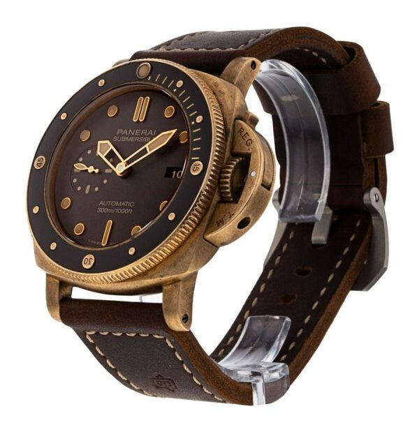 panerai luminor submersible 1950 v bronzo pam968 zf bronze brown dial p9010 watch 9940 nykqi