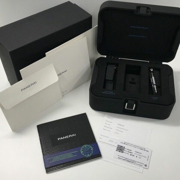 panerai luminor submersible 42mm pam1055 verde militare vsf ss green dial p900 watch 3369 2ocns