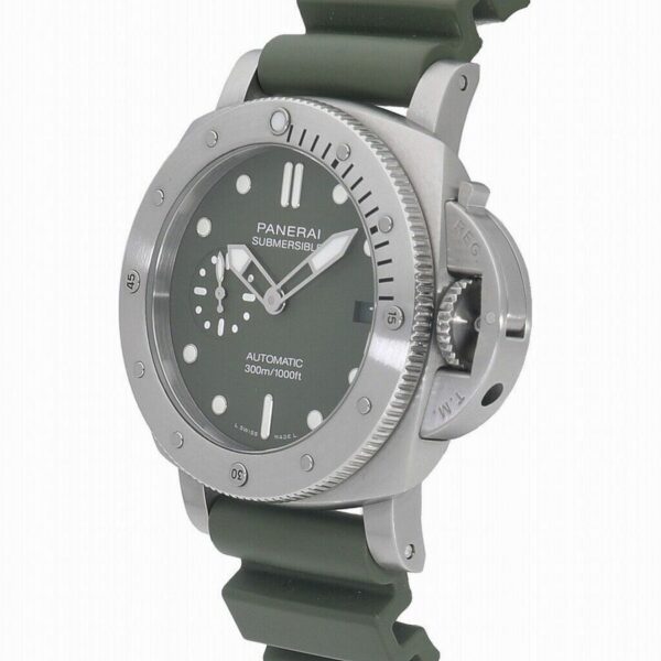 panerai luminor submersible 42mm pam1055 verde militare vsf ss green dial p900 watch 5278 azfxt