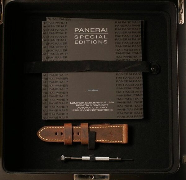 panerai luminor submersible gmt regatta pam371 zf titanium black dial p9001 watch 1272 jipul