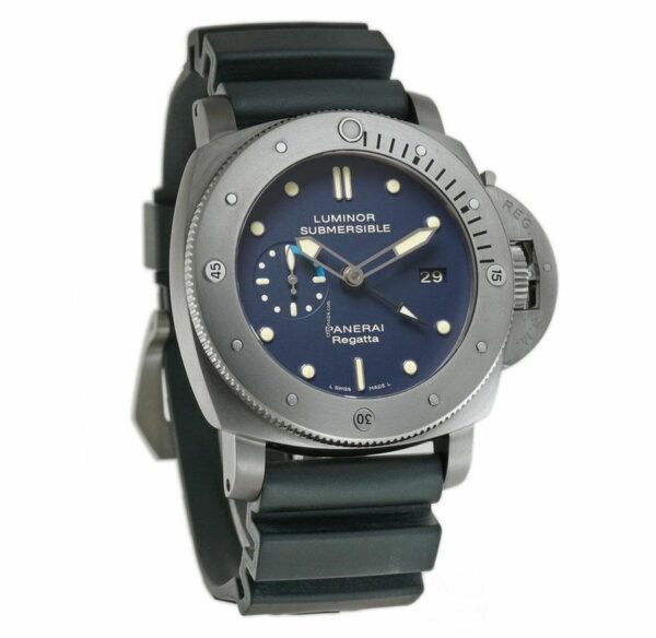 panerai luminor submersible gmt regatta pam371 zf titanium black dial p9001 watch 7114 tyj1v