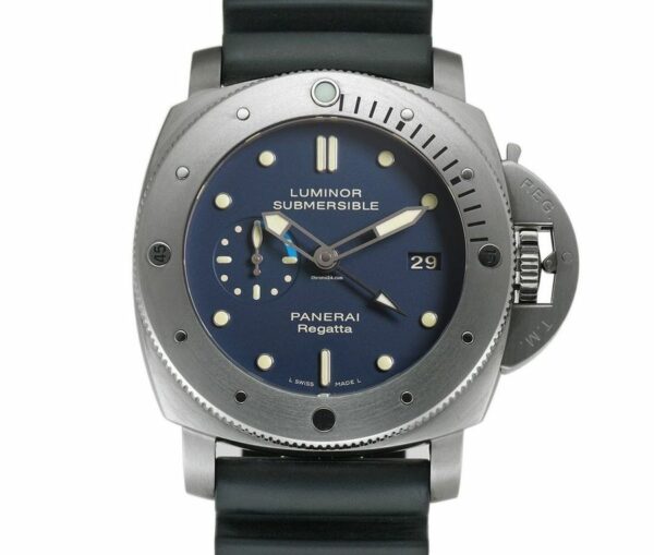 panerai luminor submersible gmt regatta pam371 zf titanium black dial p9001 watch 8206 aq1wp