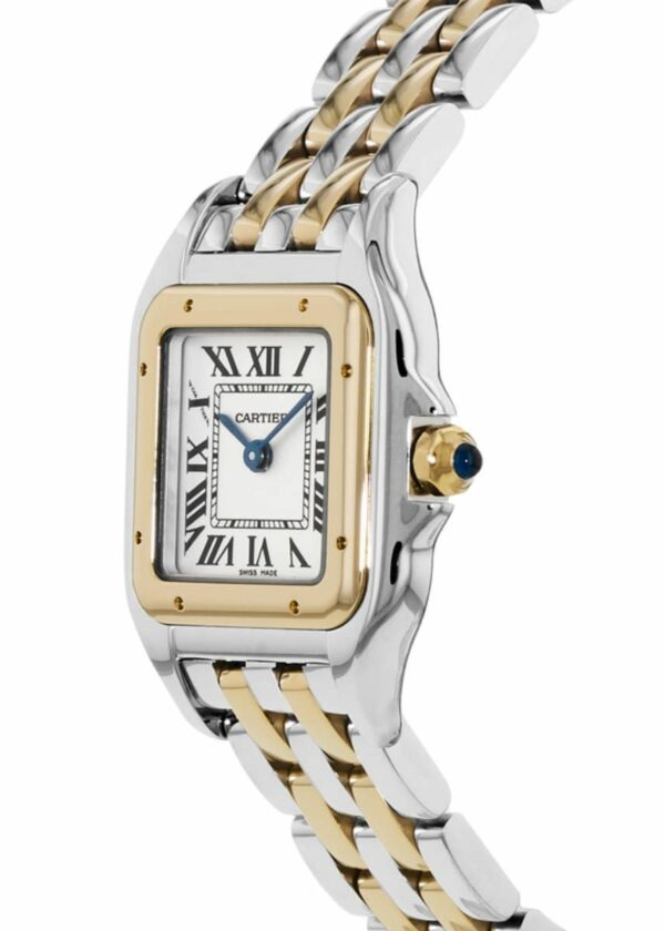panthre de cartier watch small model quartz movement yellow gold steel w2pn0006 2918 2vdfe