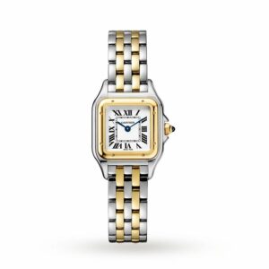 panthre de cartier watch small model quartz movement yellow gold steel w2pn0006 9597 afzix