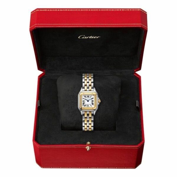 panthre de cartier watch small model quartz movement yellow gold steel w2pn0006 9653 eilmk