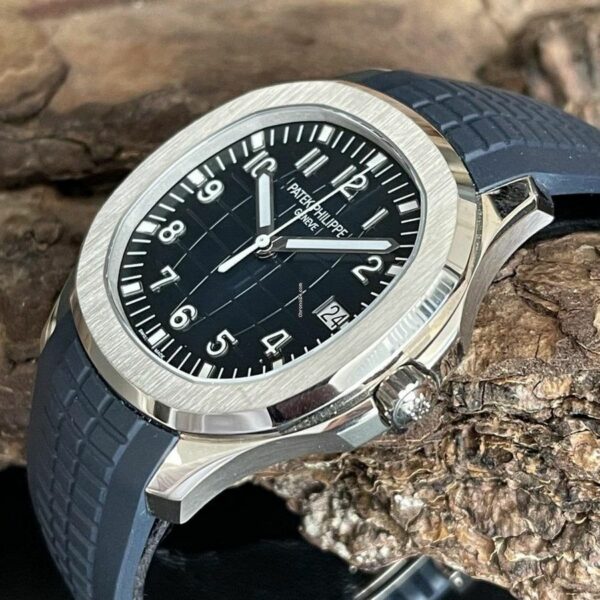 patek philippe aquanaut blue dial 18k white gold mens watch 5168g 001 1170 5gn5l