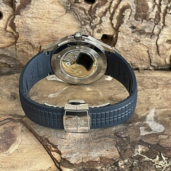 patek philippe aquanaut blue dial 18k white gold mens watch 5168g 001 1283 3l2nf