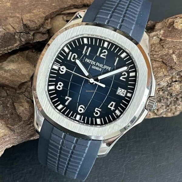 patek philippe aquanaut blue dial 18k white gold mens watch 5168g 001 7593 ucjyr