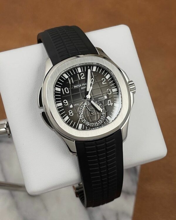 patek philippe aquanaut dual time black dial automatic mens watch 5164a 001 1695 gtckw