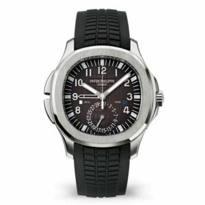 patek philippe aquanaut dual time black dial automatic mens watch 5164a 001 6913 h4kcf