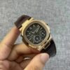 patek philippe nautilus 5712 moonphase rose gold black dial watch 4812 ejixt