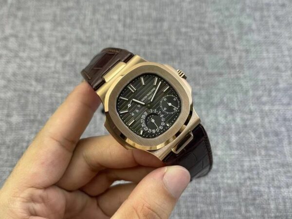 patek philippe nautilus 5712 moonphase rose gold black dial watch 4812 ejixt
