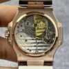 patek philippe nautilus 5712 moonphase rose gold black dial watch 7830 vm4wp