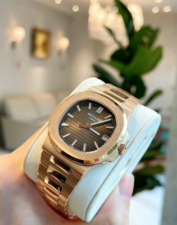 patek philippe nautilus rose gold 5711 1r 001 with lightdark brown gradated dial watch 2346 5s8uc