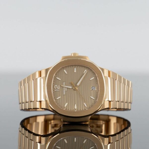 patek philippe nautilus rose gold 7118 1r 010 with golden brown opaline dial watch 7605 ytahu